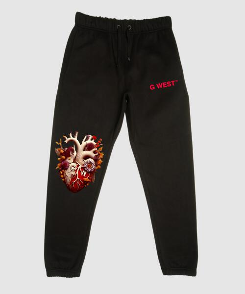 G WEST MENS FLOWER HEART JOGGER : GWPLFJO7001 - 4 COLORS - G West