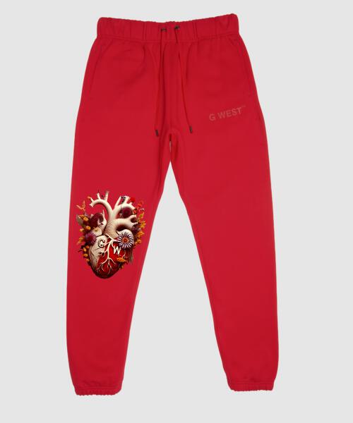 G WEST MENS FLOWER HEART JOGGER : GWPLFJO7001 - 4 COLORS - G West