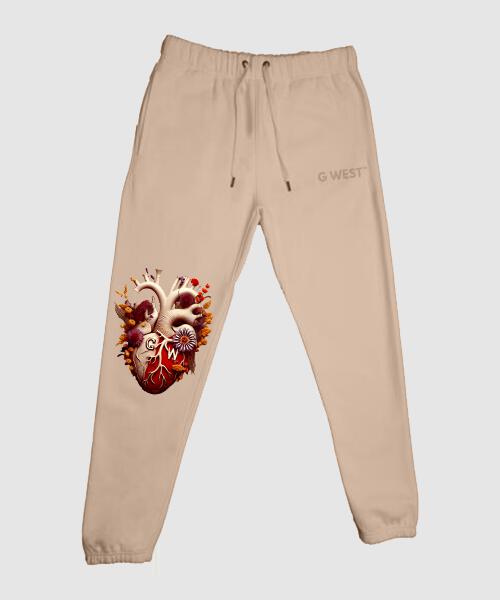 G WEST MENS FLOWER HEART JOGGER : GWPLFJO7001 - 4 COLORS - G West