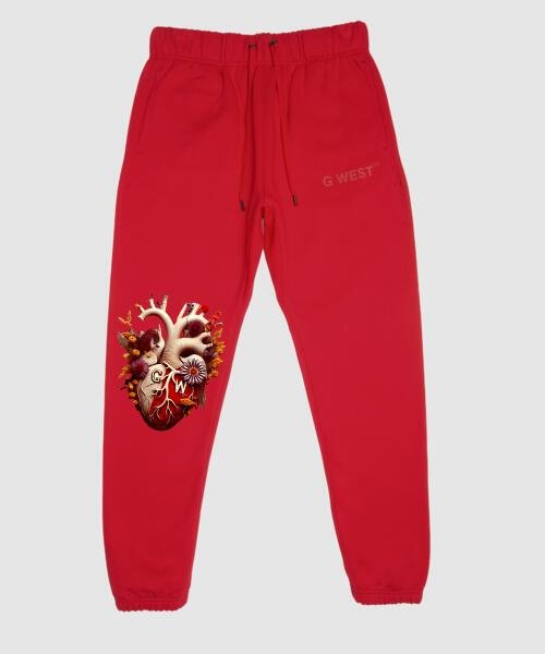 G West Mens Flower Heart Jogger : Gwplfjo7001 - 4 Colors - G West