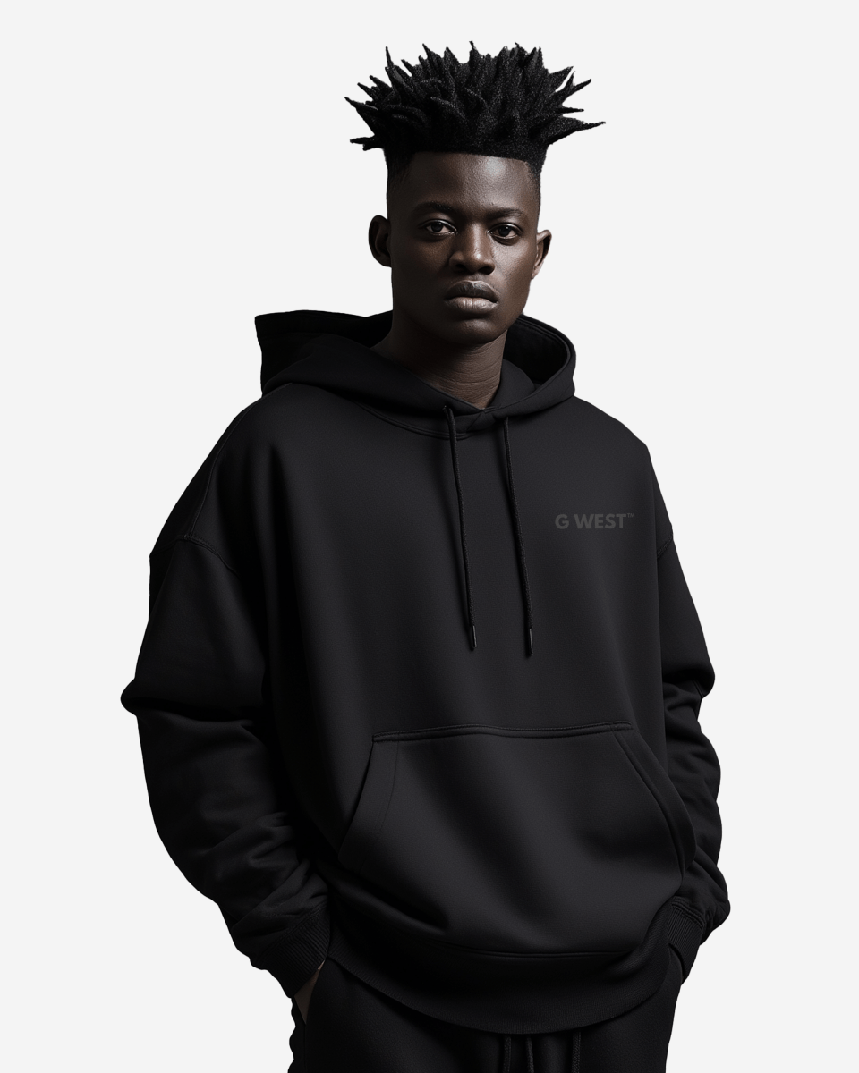 G West Mens Lifestyle Premium Pullover Oversized Hoodie - G West