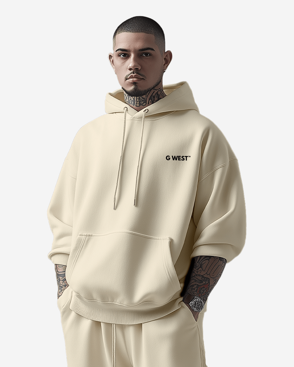 G West Mens Lifestyle Premium Pullover Oversized Hoodie - G West