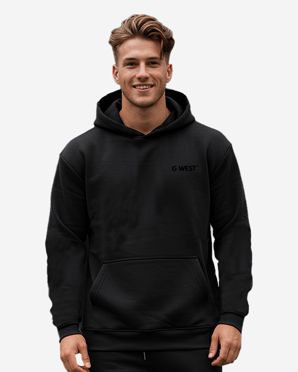 G WEST MENS PULLOVER HOODIE WITH LOGO : GWHDL7002 - 13 COLORS - G West