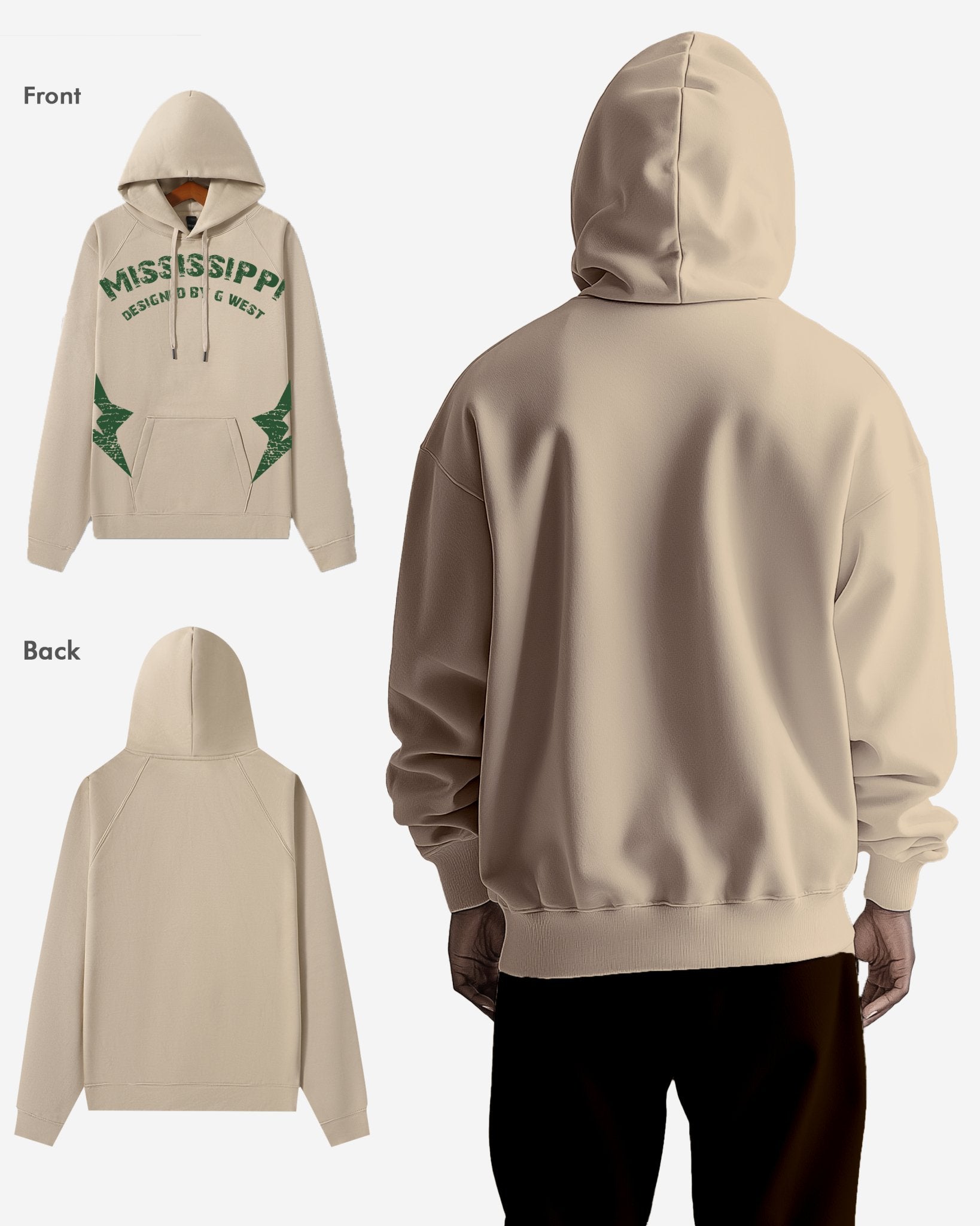 G WEST MISSISSIPPI TAN HOODIE - G West