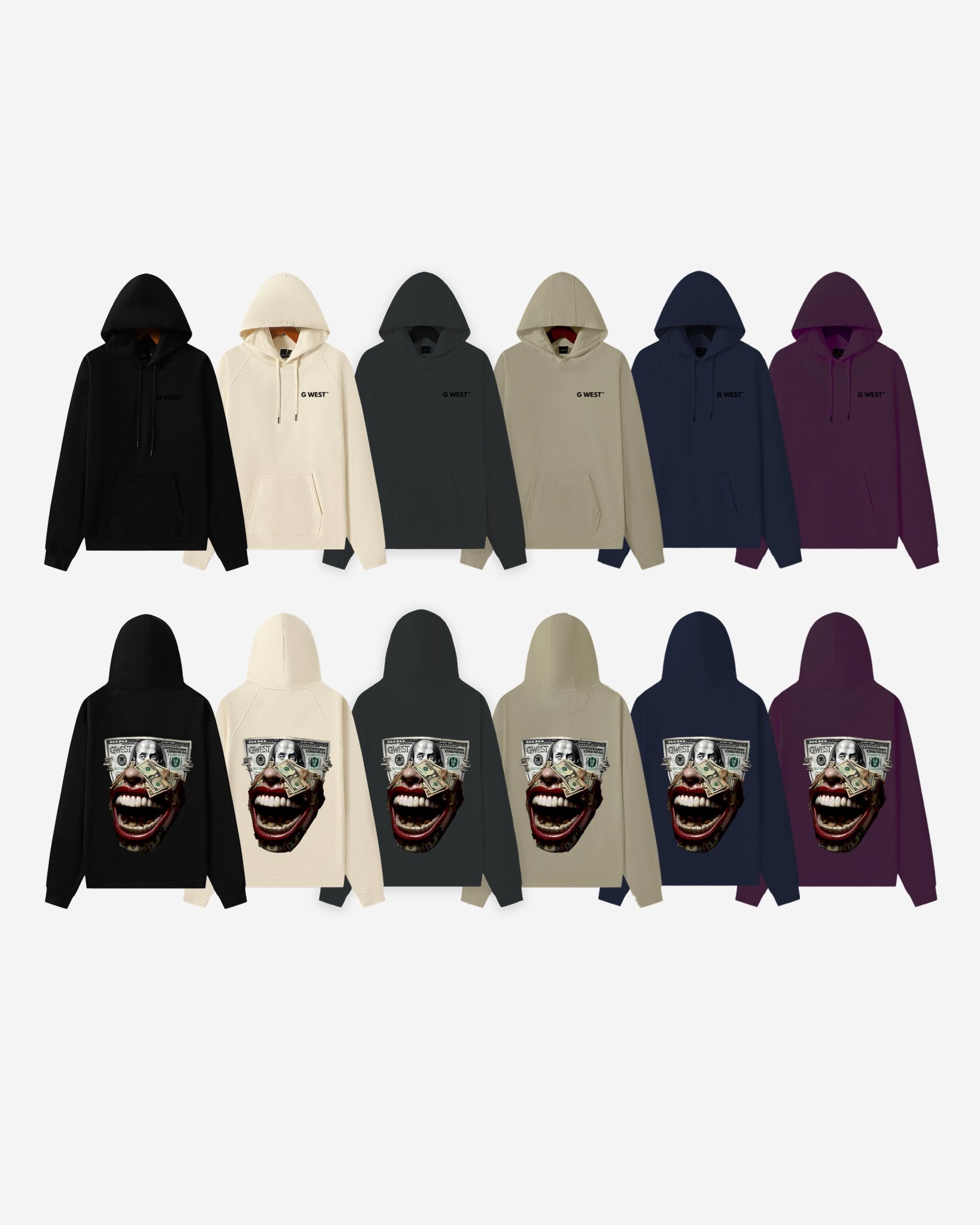 G WEST MONEY MOUTH HEAVY PREMIUM HOODIE - 6 COLORS - G West