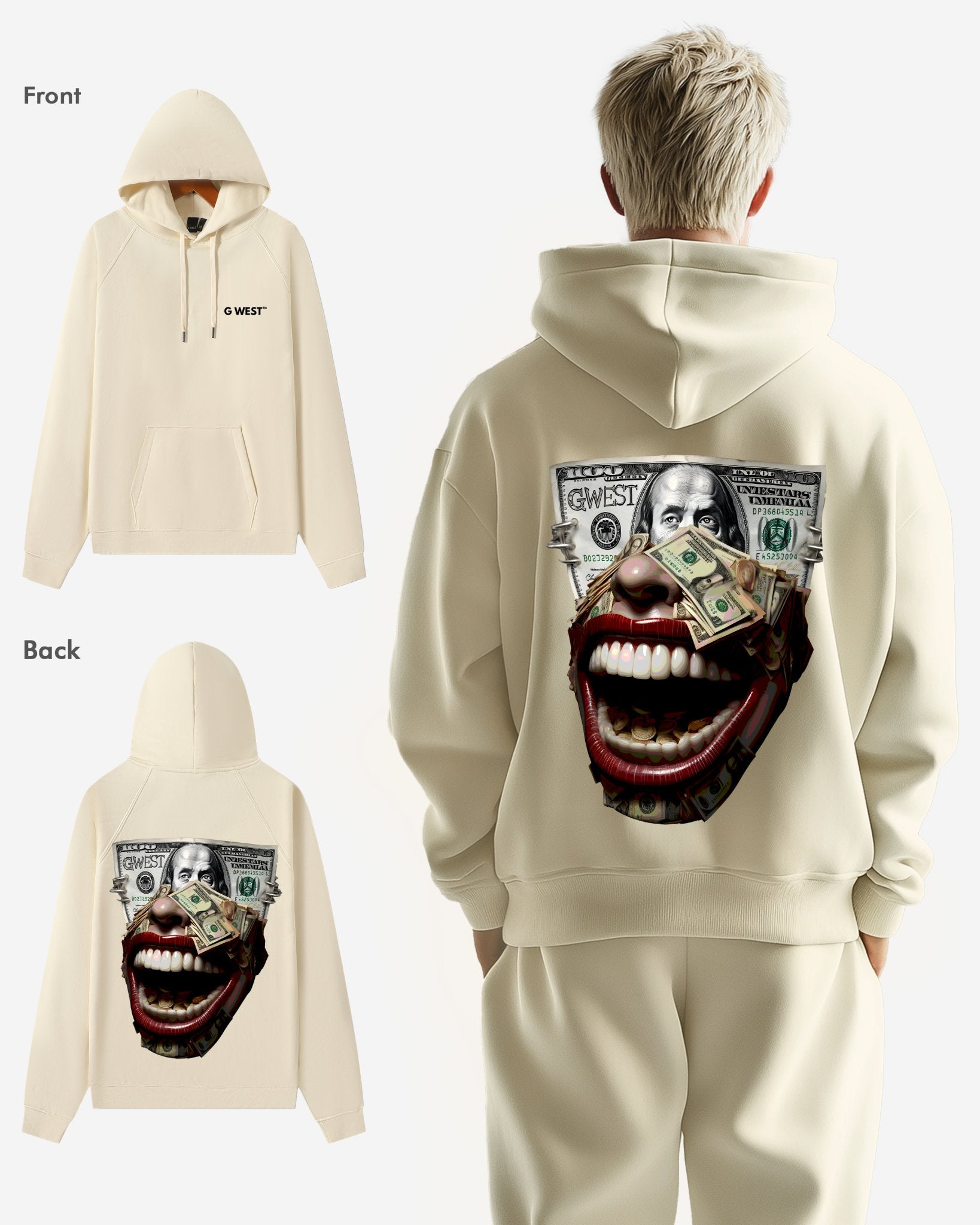 G WEST MONEY MOUTH HEAVY PREMIUM HOODIE - 6 COLORS - G West