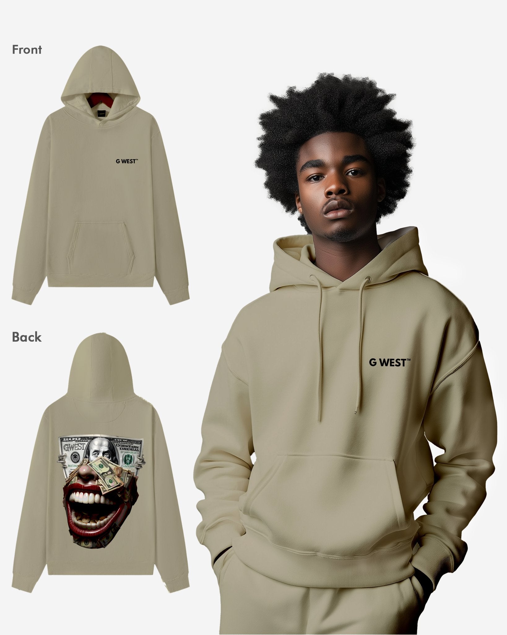 G WEST MONEY MOUTH HEAVY PREMIUM HOODIE - 6 COLORS - G West