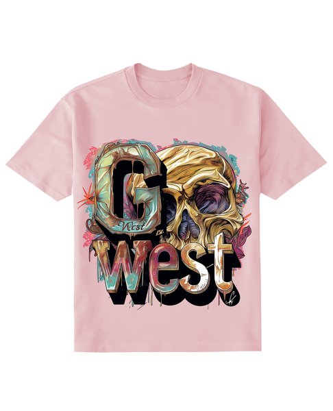 G WEST multicolor skull TEE - G West