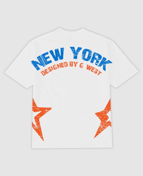 G WEST NEW YORK ARCH LOGO WITH STAR TEE GWDTFL9053 - 2 COLORS - G West