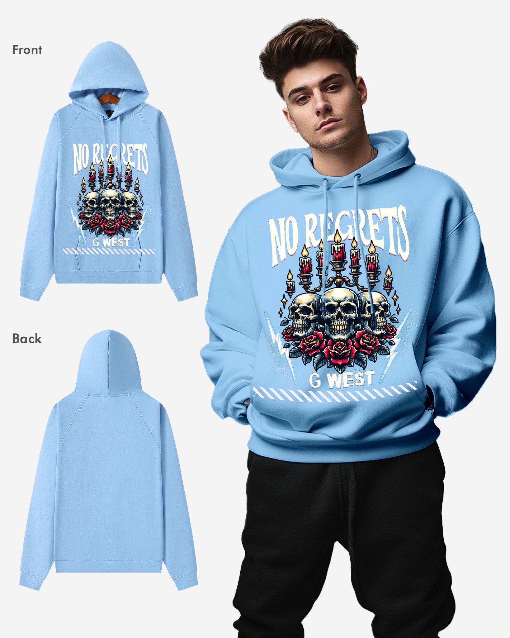 G WEST NO REGRETS OVERSIZE HOODIE - G West