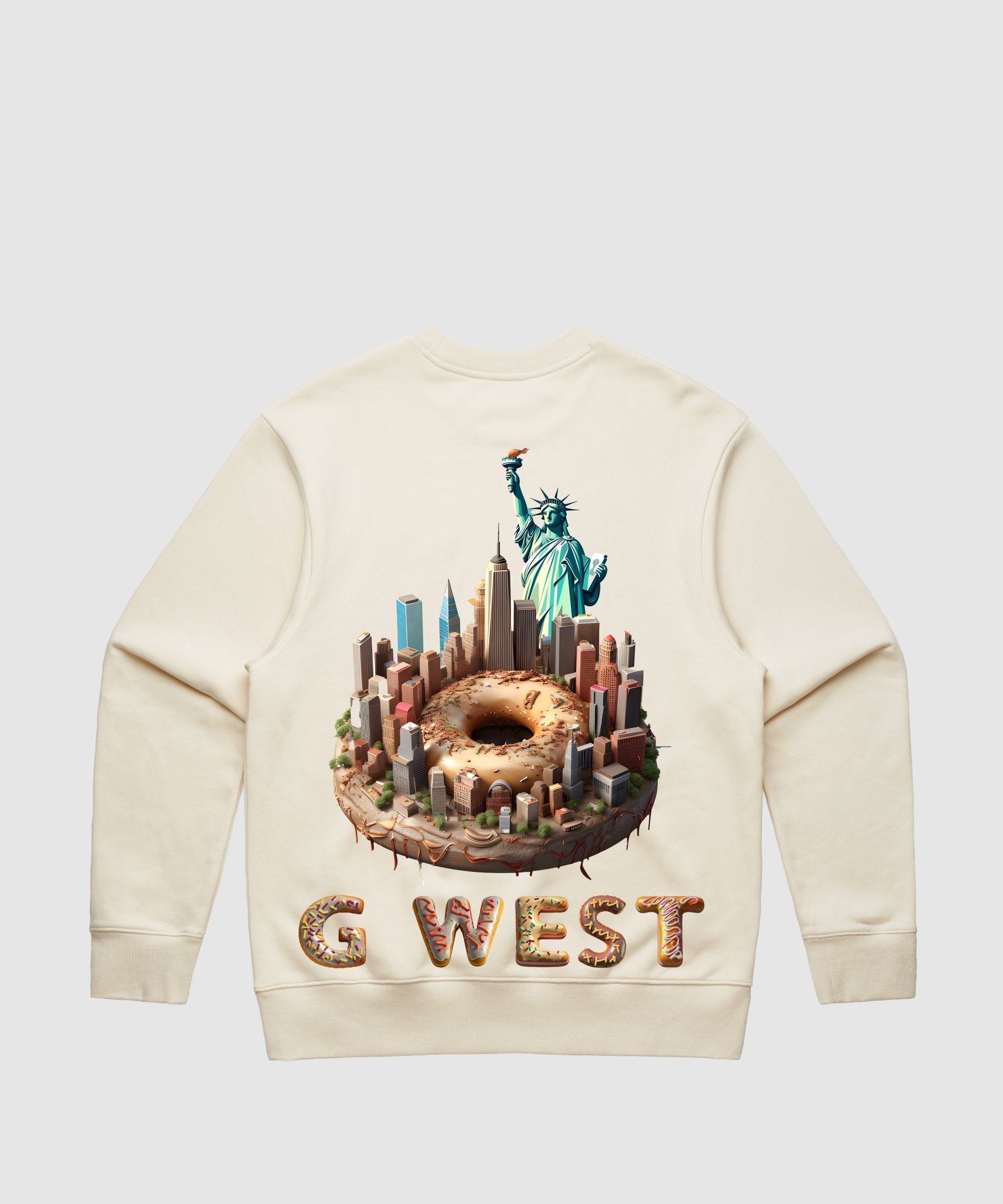 G WEST NYC DONUT HEAVY PREMIUM CREWNECK - 6 COLORS - G West