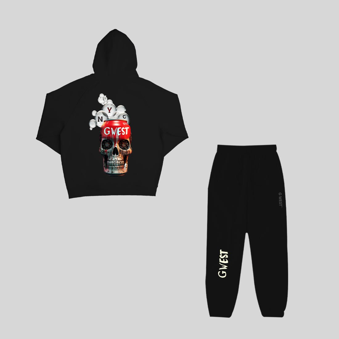 G WEST NYC SODA CAN HOODIE & JOGGER : GWRSET5008 - G West