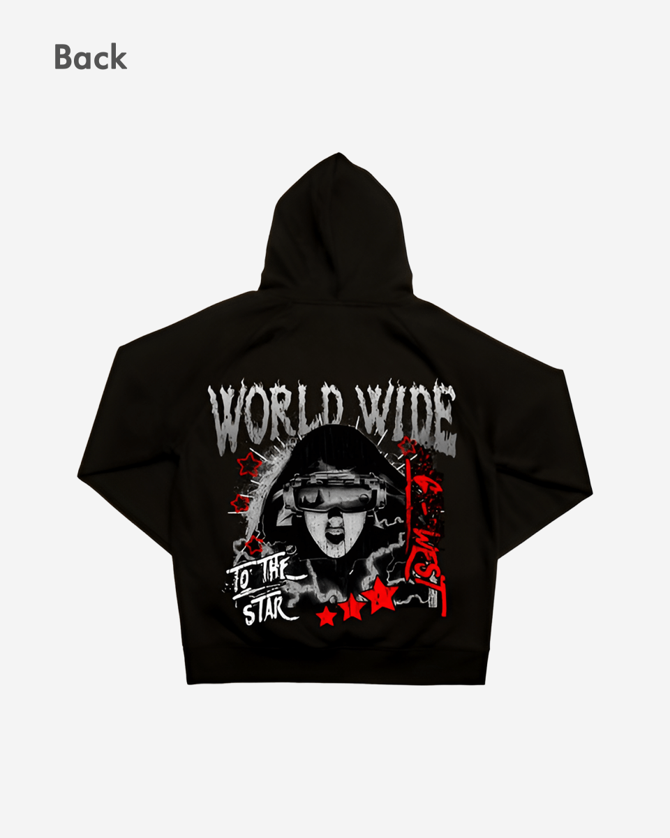 G WEST OLD WORLD WIDE STAR HOODIE Big and Tall - G West