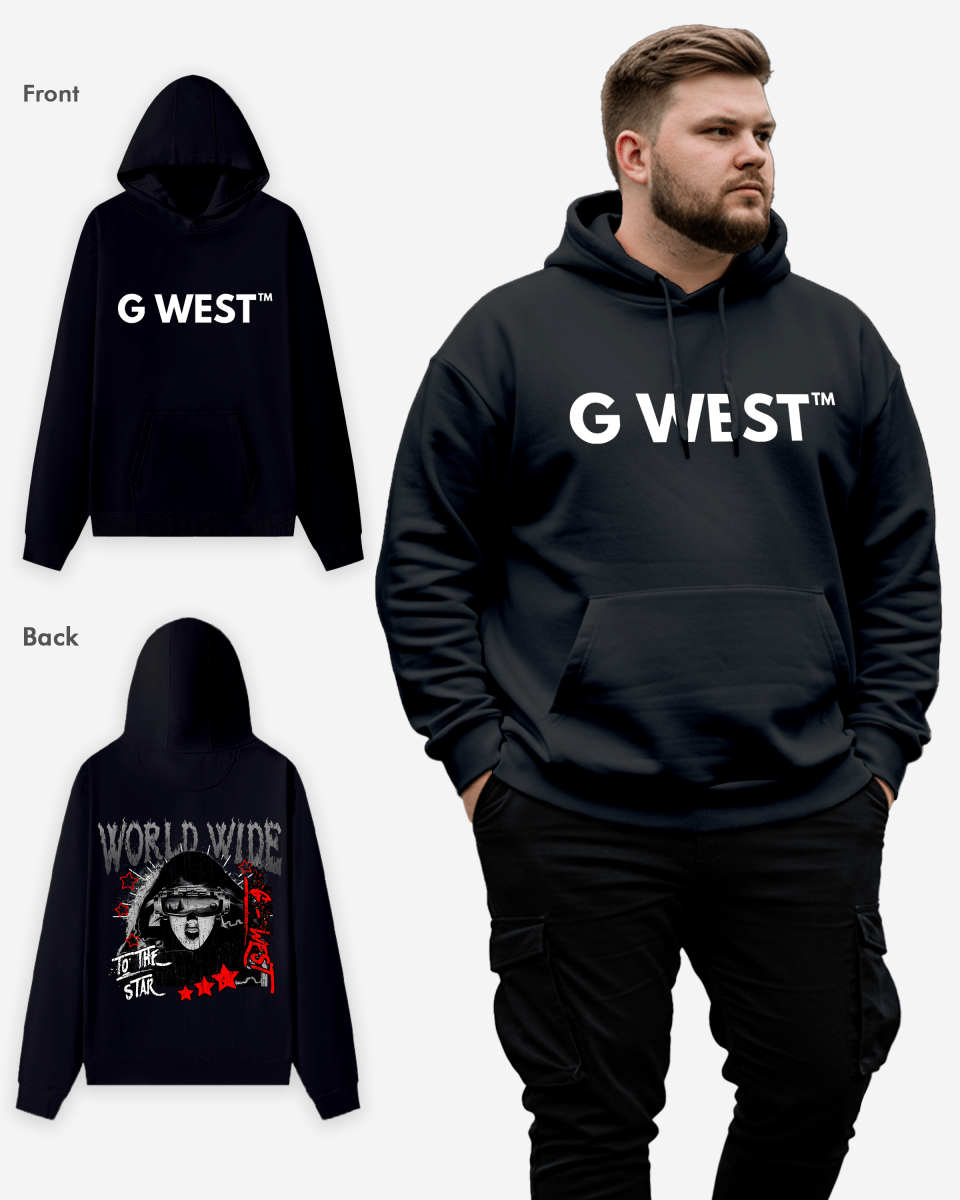 G WEST OLD WORLD WIDE STAR HOODIE Big and Tall - G West