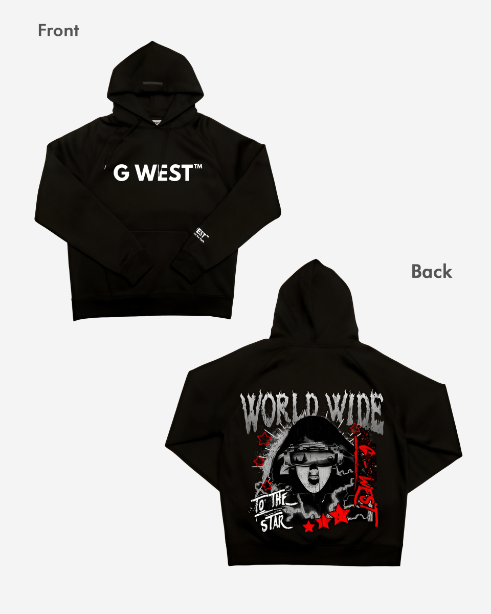 G WEST OLD WORLD WIDE STAR HOODIE Big and Tall - G West