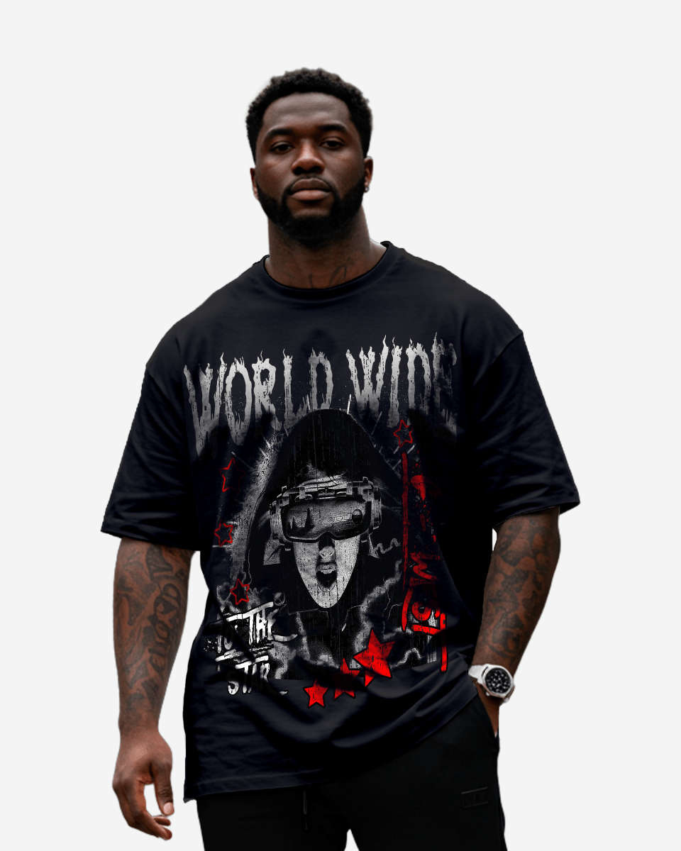 G WEST OLD WORLD WIDE STAR T SHIRT Big and Tall - G West