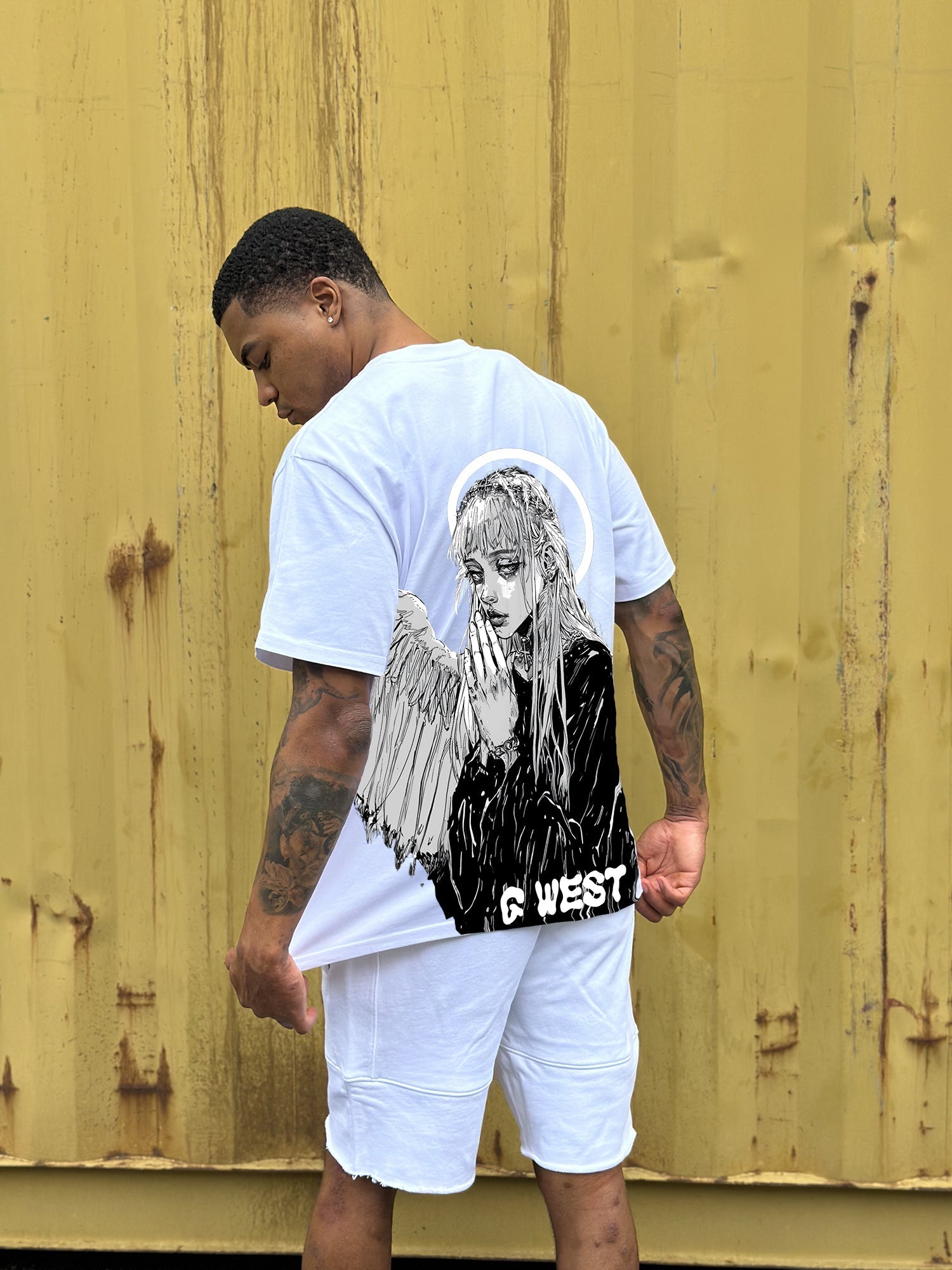 G WEST OVERSIZED ANGEL GIRL TEE - G West