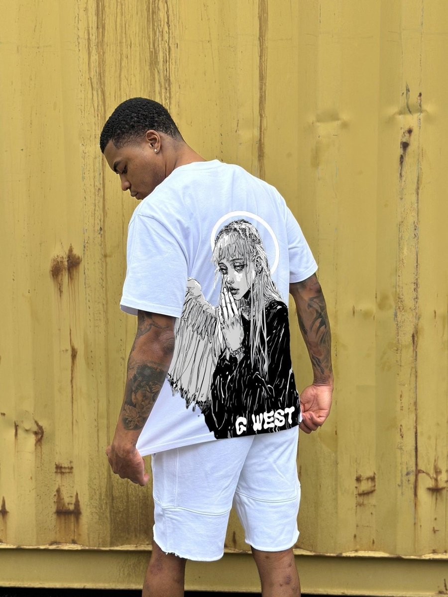 G West Oversized Angel Girl Tee - G West