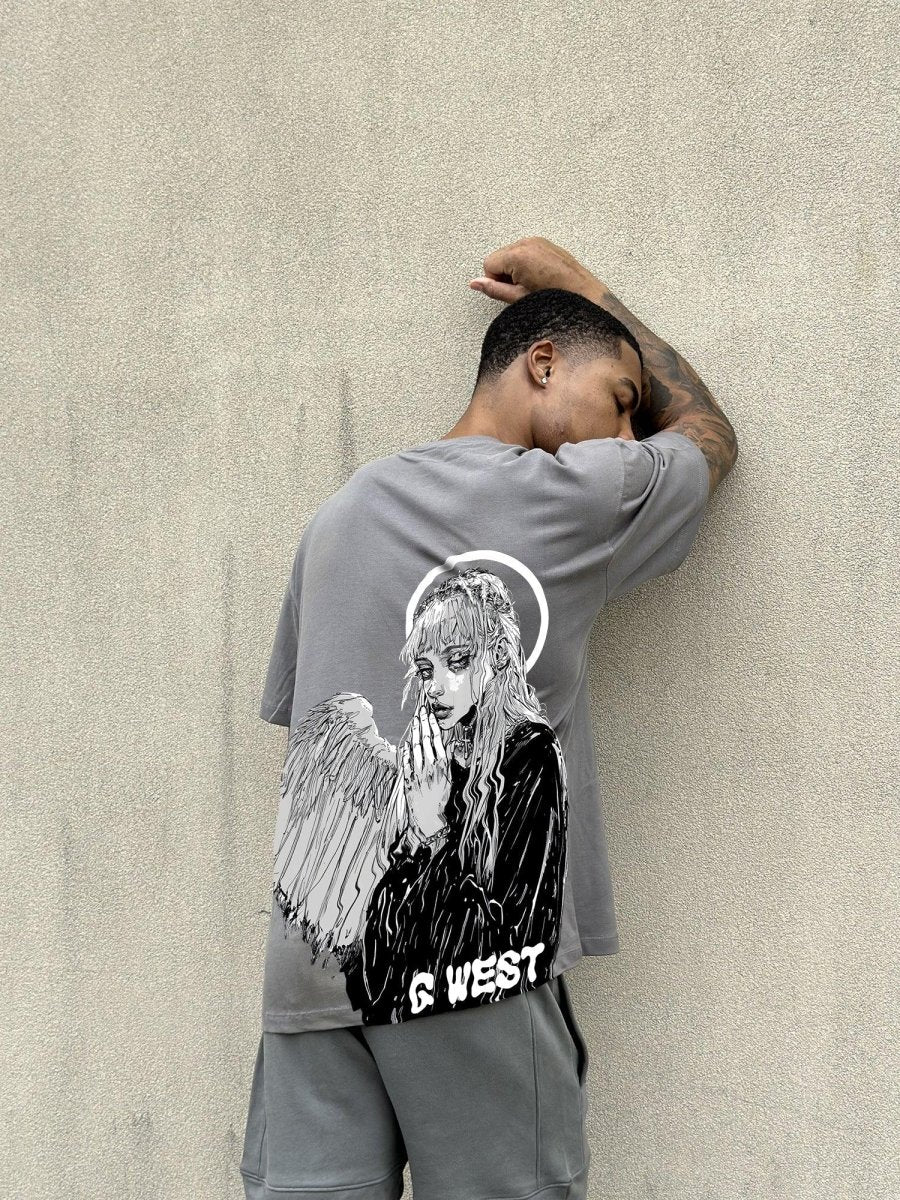 G West Oversized Angel Girl Tee - G West