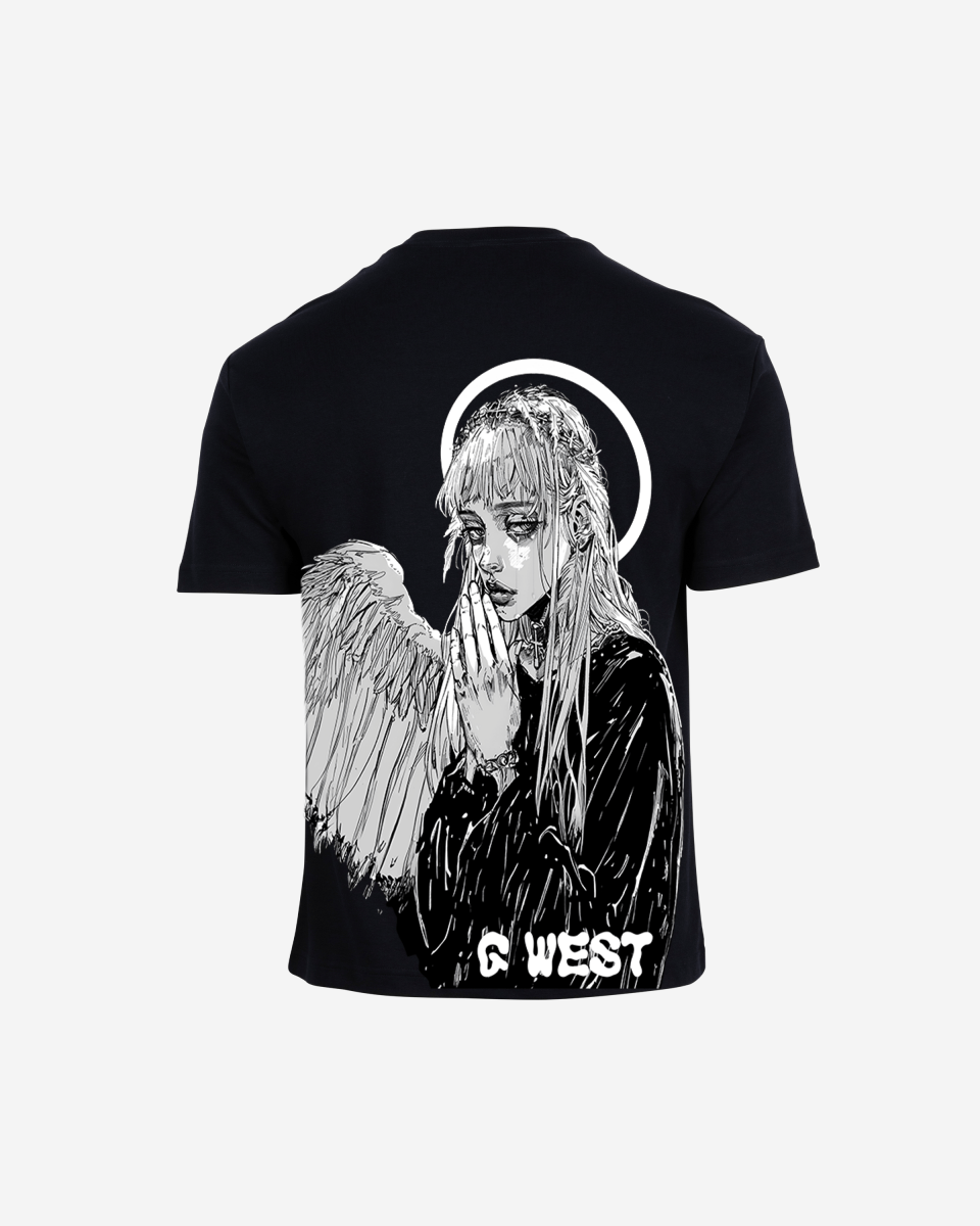 G West Oversized Angel Girl Tee - G West