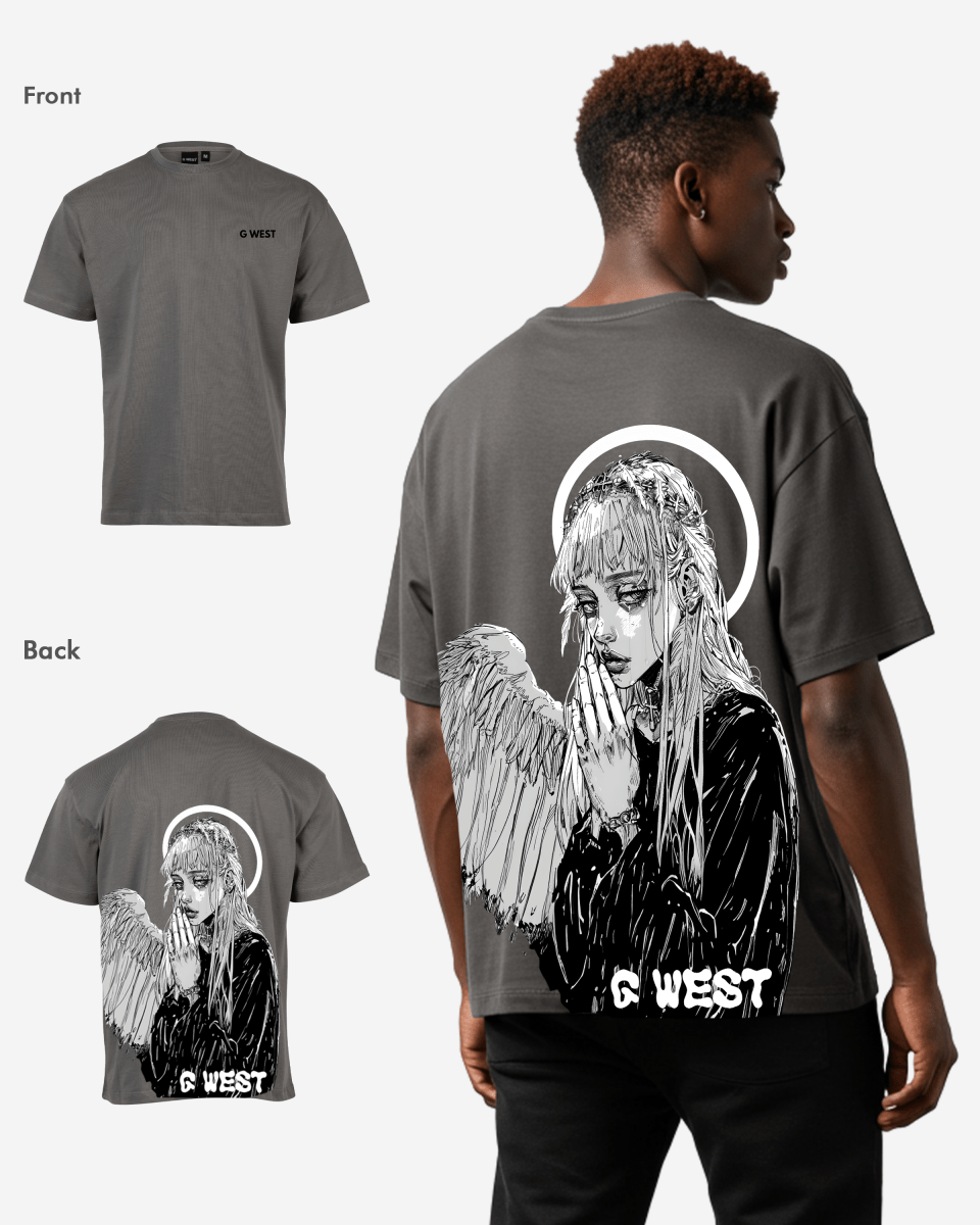 G West Oversized Angel Girl Tee - G West