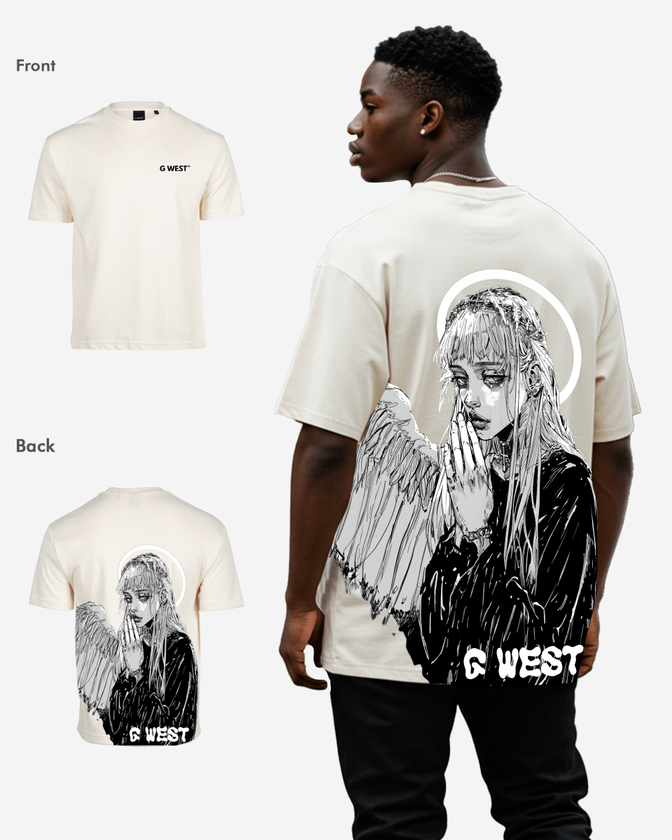 G West Oversized Angel Girl Tee - G West