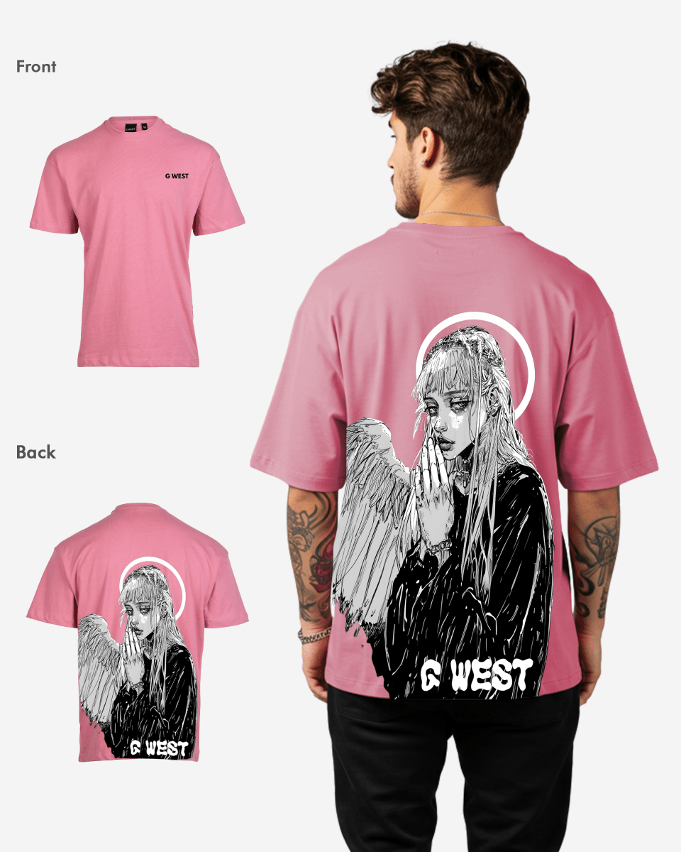 G West Oversized Angel Girl Tee - G West