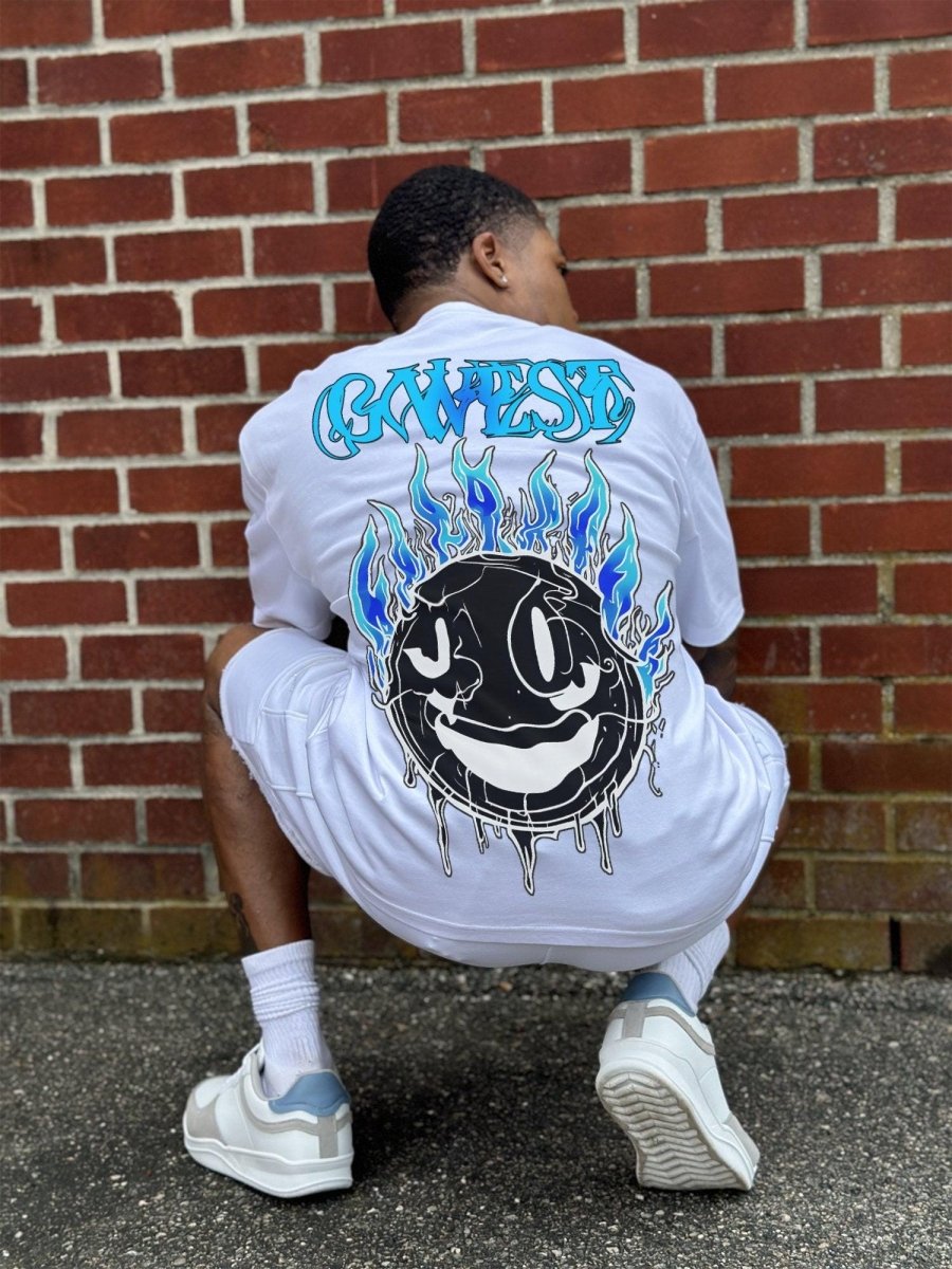 G West Oversized Aqua Smile Tee - G West