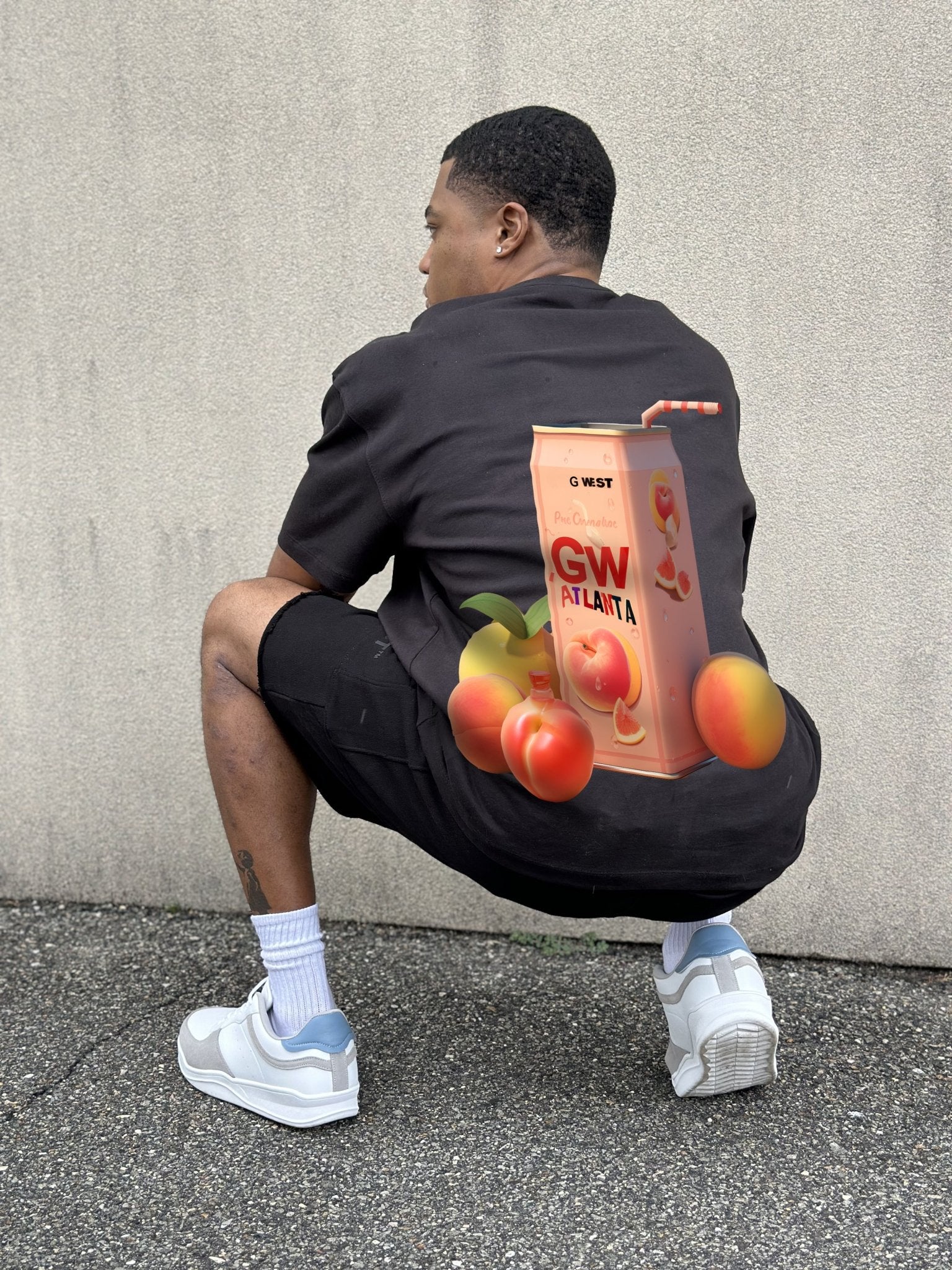 G WEST OVERSIZED ATLANTA PEACH TEE - G West