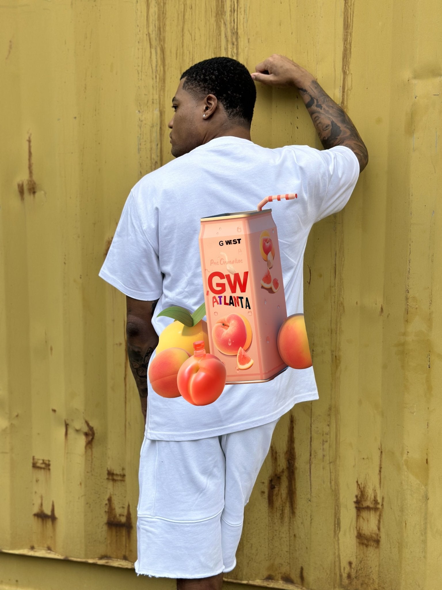 G WEST OVERSIZED ATLANTA PEACH TEE - G West