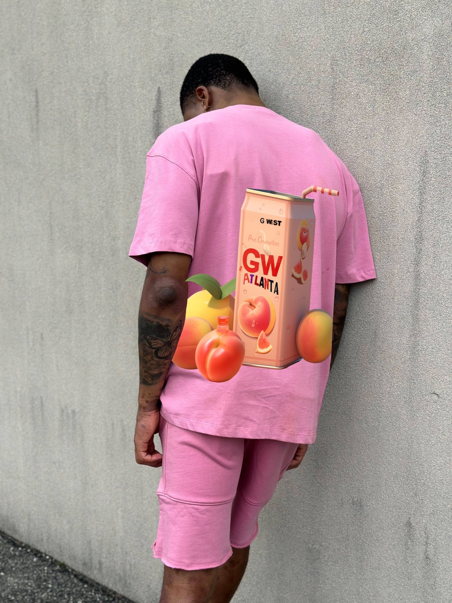 G WEST OVERSIZED ATLANTA PEACH TEE - G West