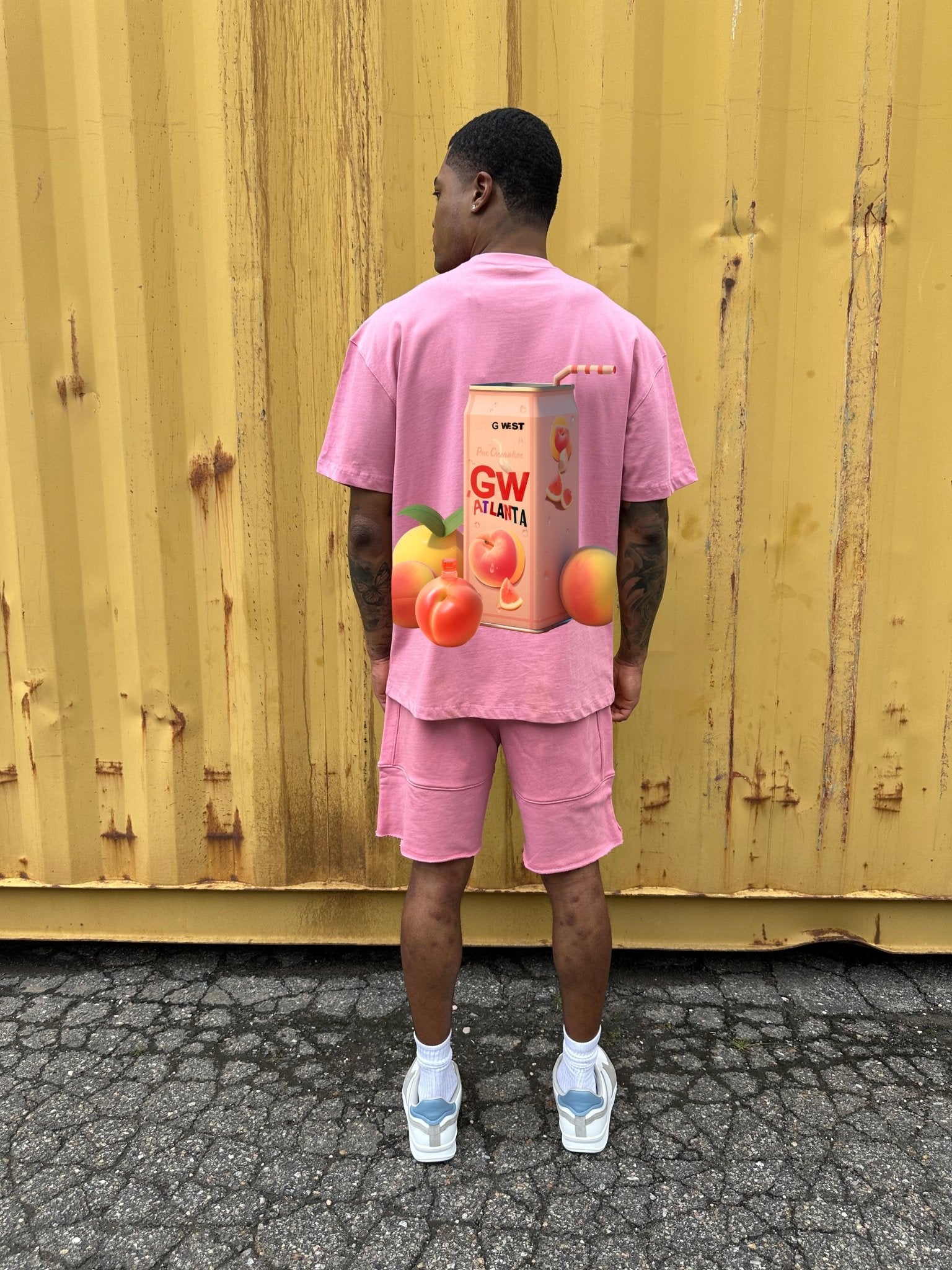 G WEST OVERSIZED ATLANTA PEACH TEE - G West