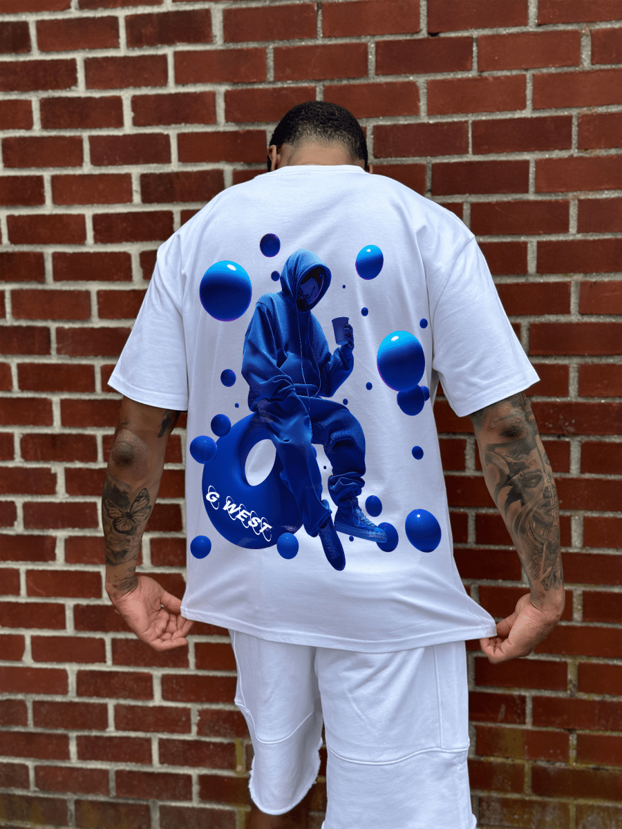 G West Oversized Blue Man Tee - G West