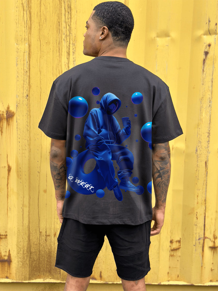 G West Oversized Blue Man Tee - G West