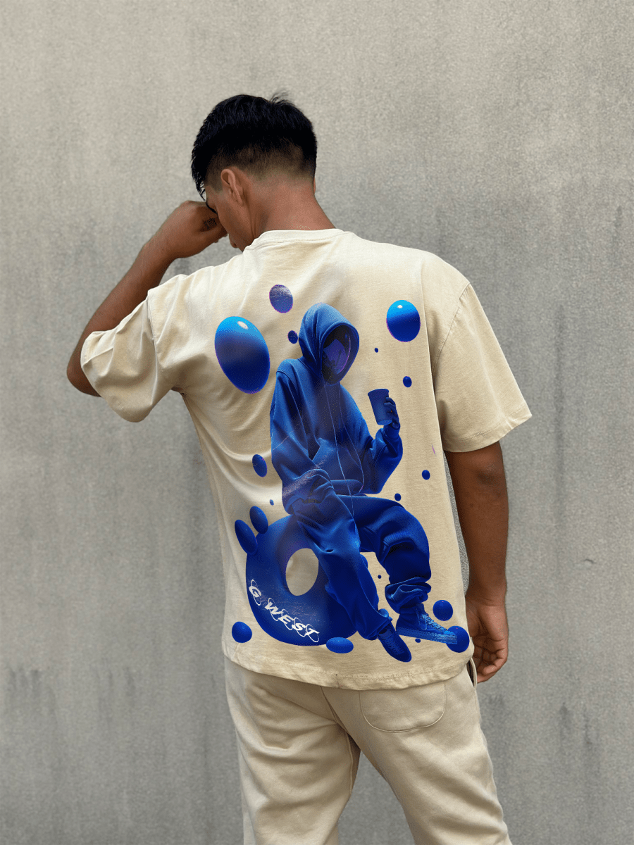 G West Oversized Blue Man Tee - G West