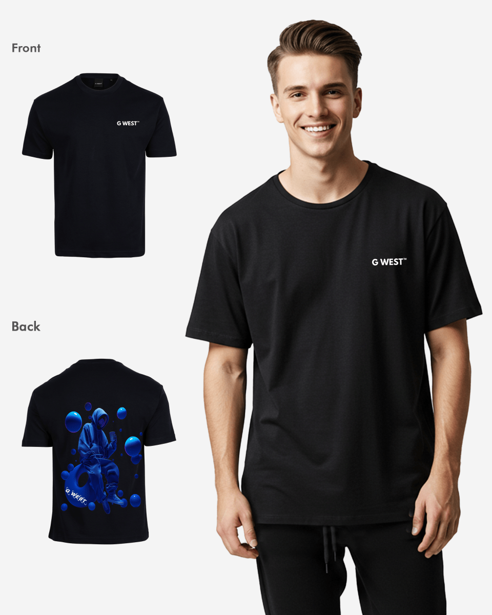 G West Oversized Blue Man Tee - G West