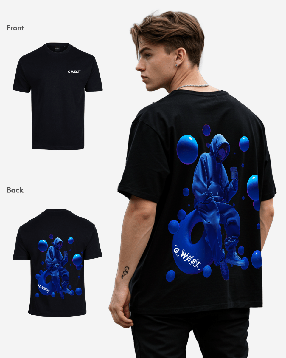 G West Oversized Blue Man Tee - G West