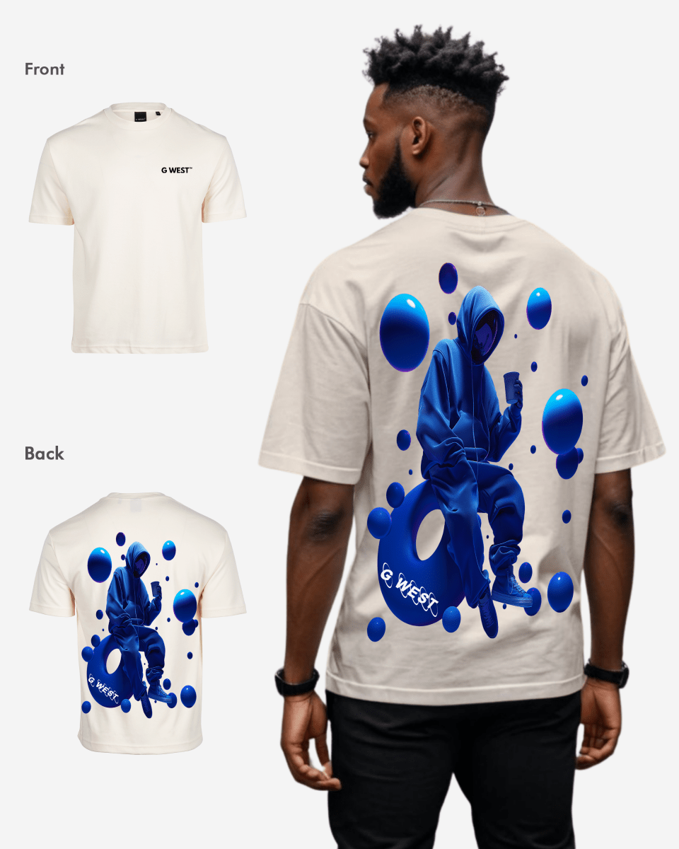 G West Oversized Blue Man Tee - G West