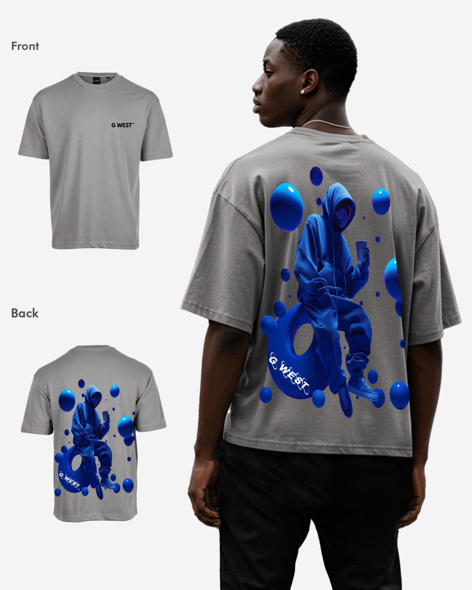 G West Oversized Blue Man Tee - G West