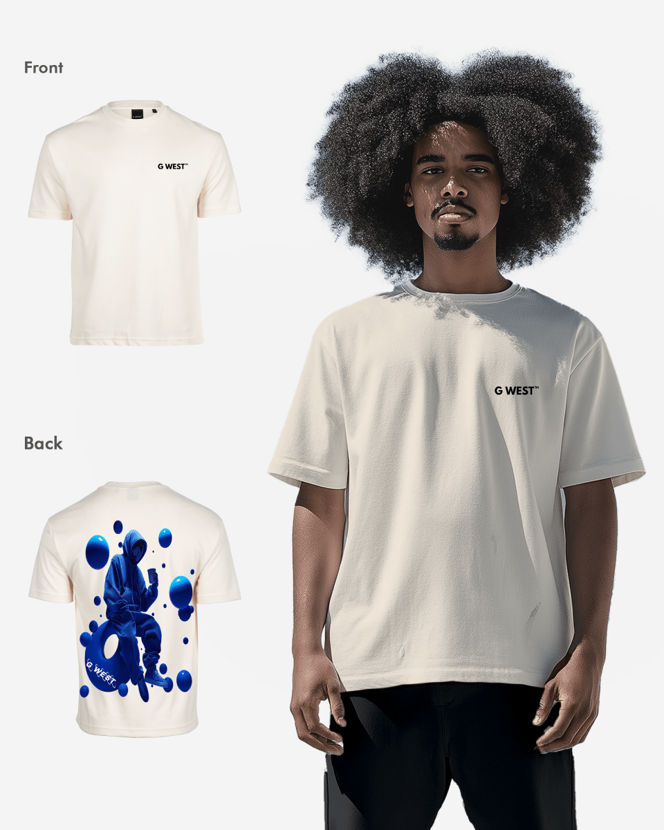 G West Oversized Blue Man Tee - G West