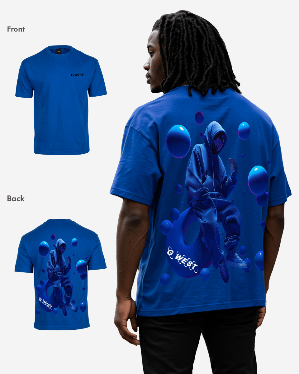 G West Oversized Blue Man Tee - G West