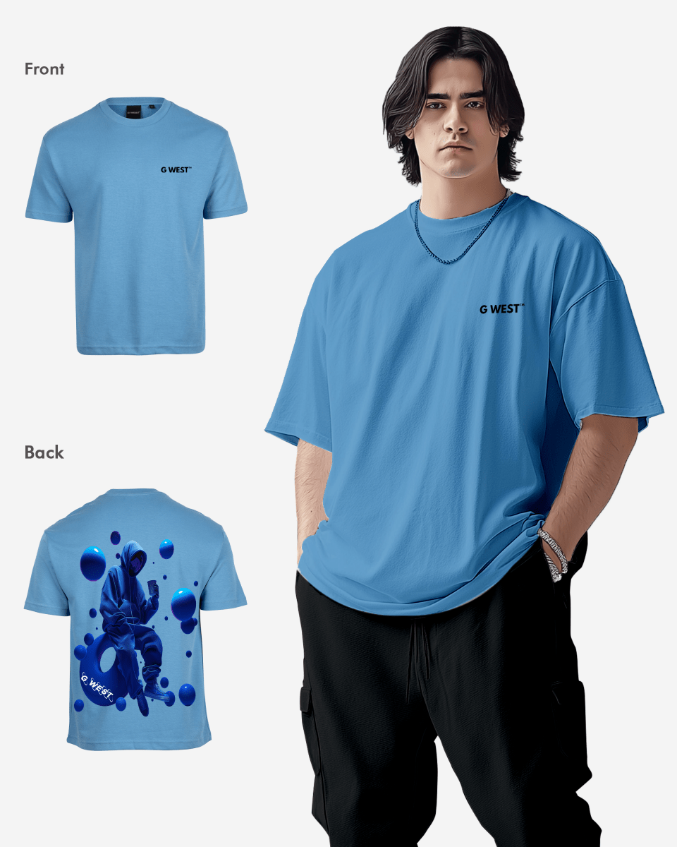 G West Oversized Blue Man Tee - G West