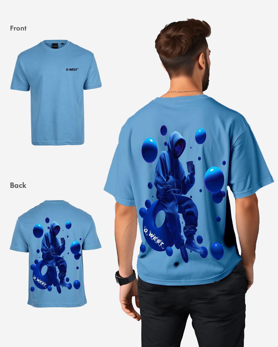 G West Oversized Blue Man Tee - G West