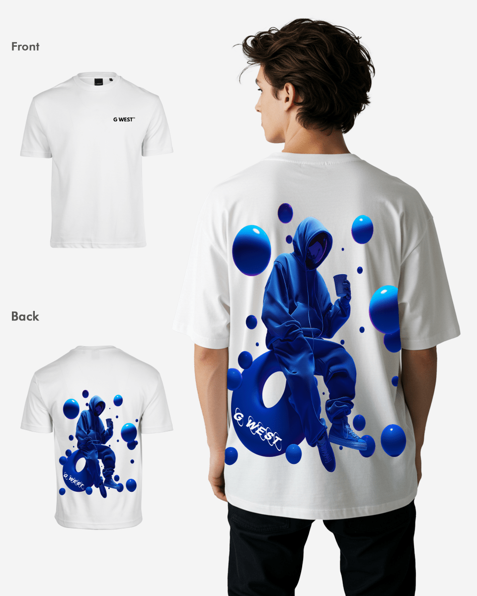 G West Oversized Blue Man Tee - G West