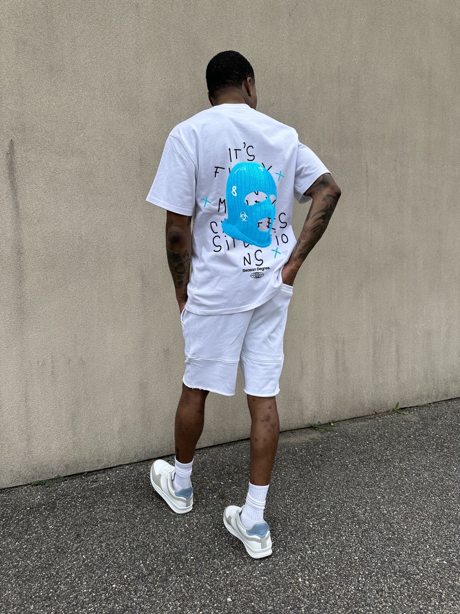 G West Oversized Blue Ski Mask Tee - G West