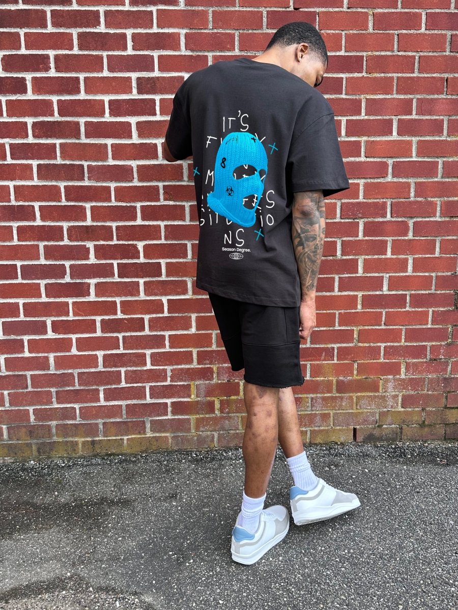 G West Oversized Blue Ski Mask Tee - G West