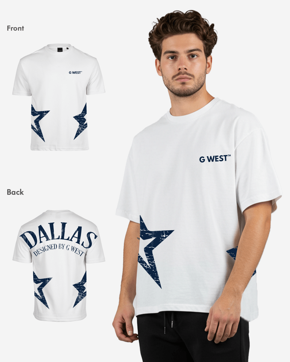 G West Oversized Dallas Logo Tee - G West