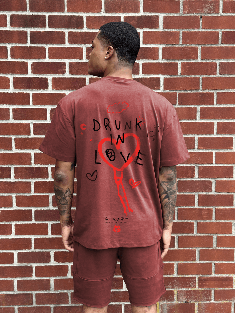 G West Oversized Drunk In Love Tee - G West