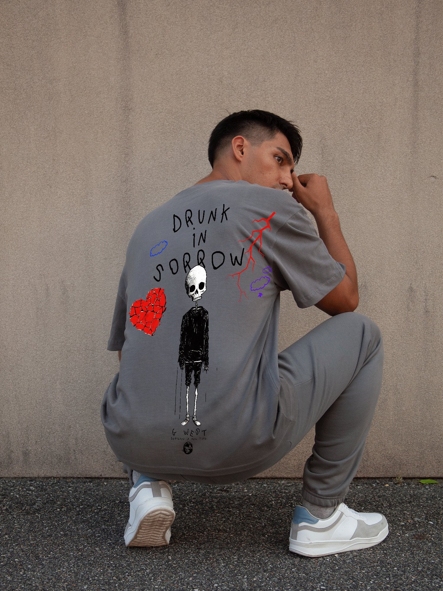 G WEST OVERSIZED DRUNK IN SORROW TEE - G West