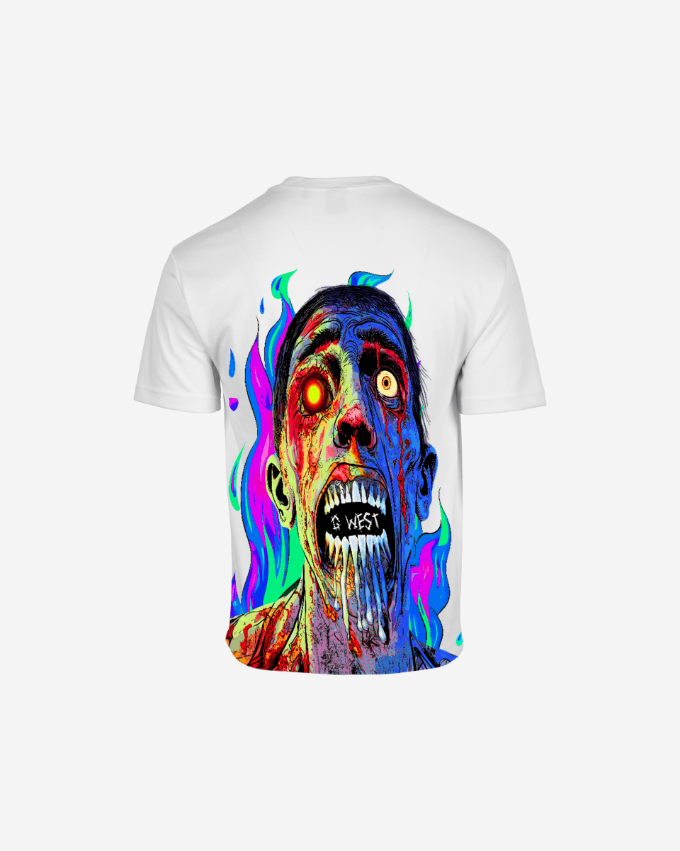 G West Oversized Flaming Zombie Tee - G West